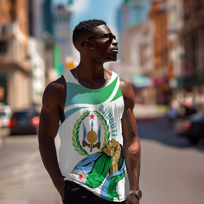 Personalized Happy Djibouti Men Tank Top Independence Day