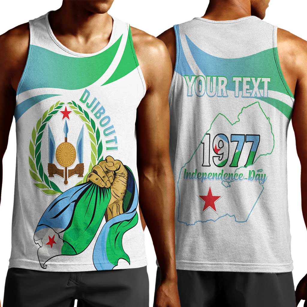 Personalized Happy Djibouti Men Tank Top Independence Day