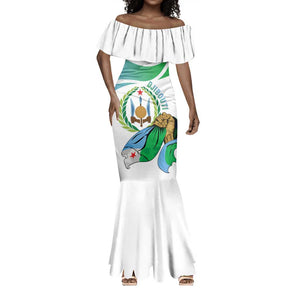 Personalized Happy Djibouti Mermaid Dress Independence Day