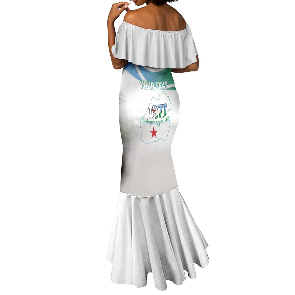 Personalized Happy Djibouti Mermaid Dress Independence Day