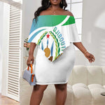Personalized Happy Djibouti Off Shoulder Short Dress Independence Day
