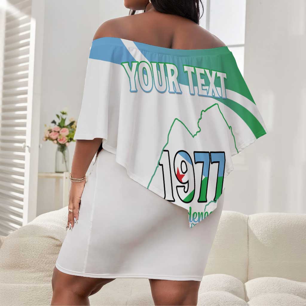 Personalized Happy Djibouti Off Shoulder Short Dress Independence Day