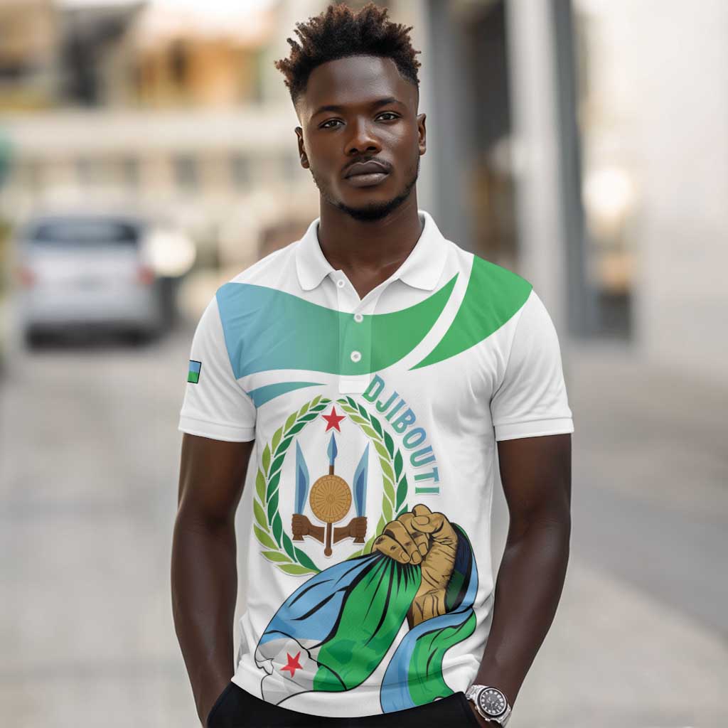 Personalized Happy Djibouti Polo Shirt Independence Day