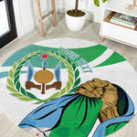 Personalized Happy Djibouti Round Carpet Independence Day