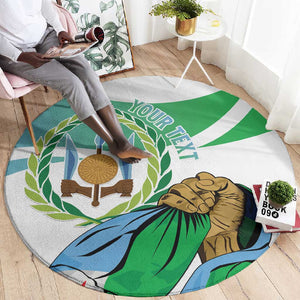 Personalized Happy Djibouti Round Carpet Independence Day