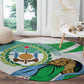 Personalized Happy Djibouti Round Carpet Independence Day