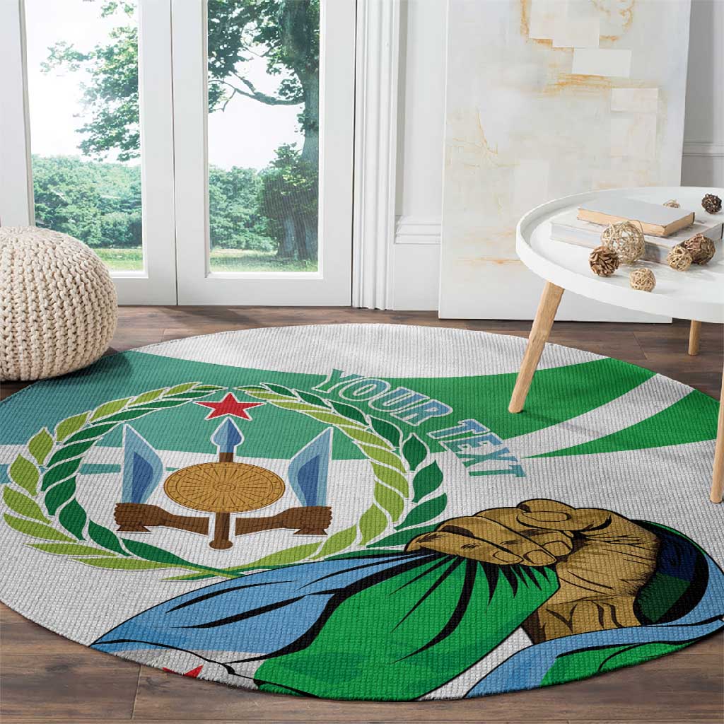 Personalized Happy Djibouti Round Carpet Independence Day