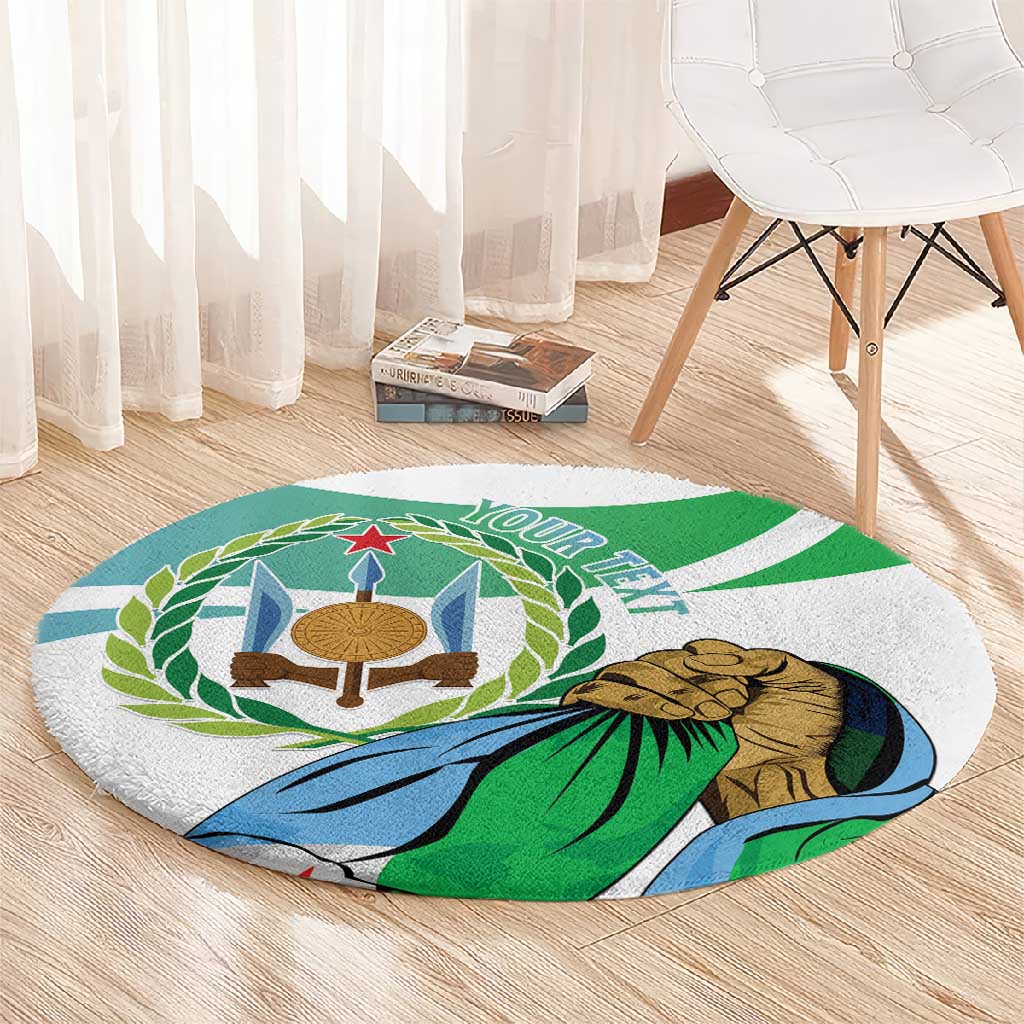 Personalized Happy Djibouti Round Carpet Independence Day