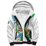 Personalized Happy Djibouti Sherpa Hoodie Independence Day