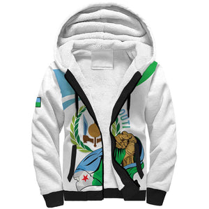 Personalized Happy Djibouti Sherpa Hoodie Independence Day