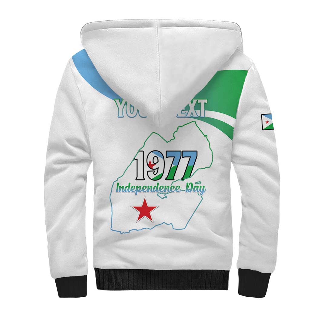 Personalized Happy Djibouti Sherpa Hoodie Independence Day