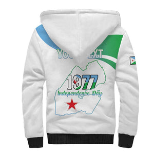 Personalized Happy Djibouti Sherpa Hoodie Independence Day