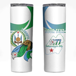 Personalized Happy Djibouti Skinny Tumbler Independence Day