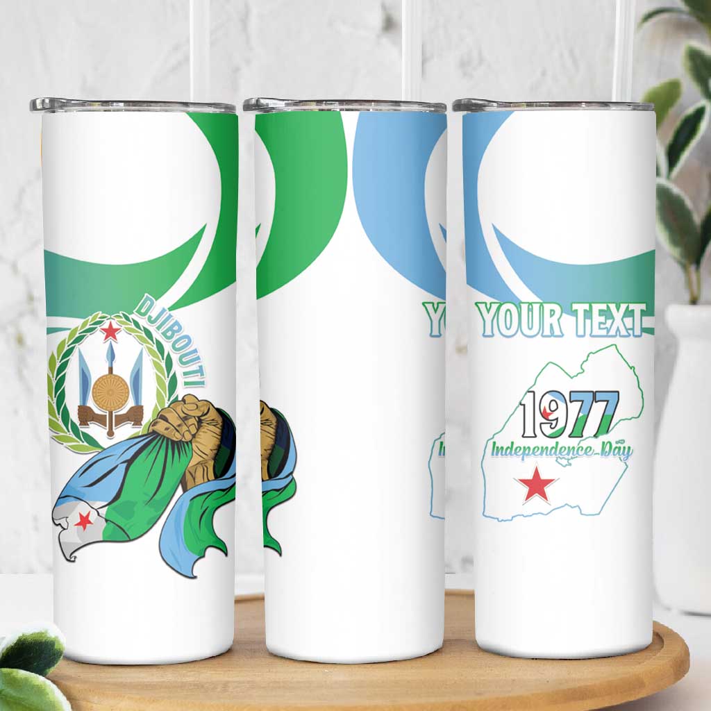 Personalized Happy Djibouti Skinny Tumbler Independence Day