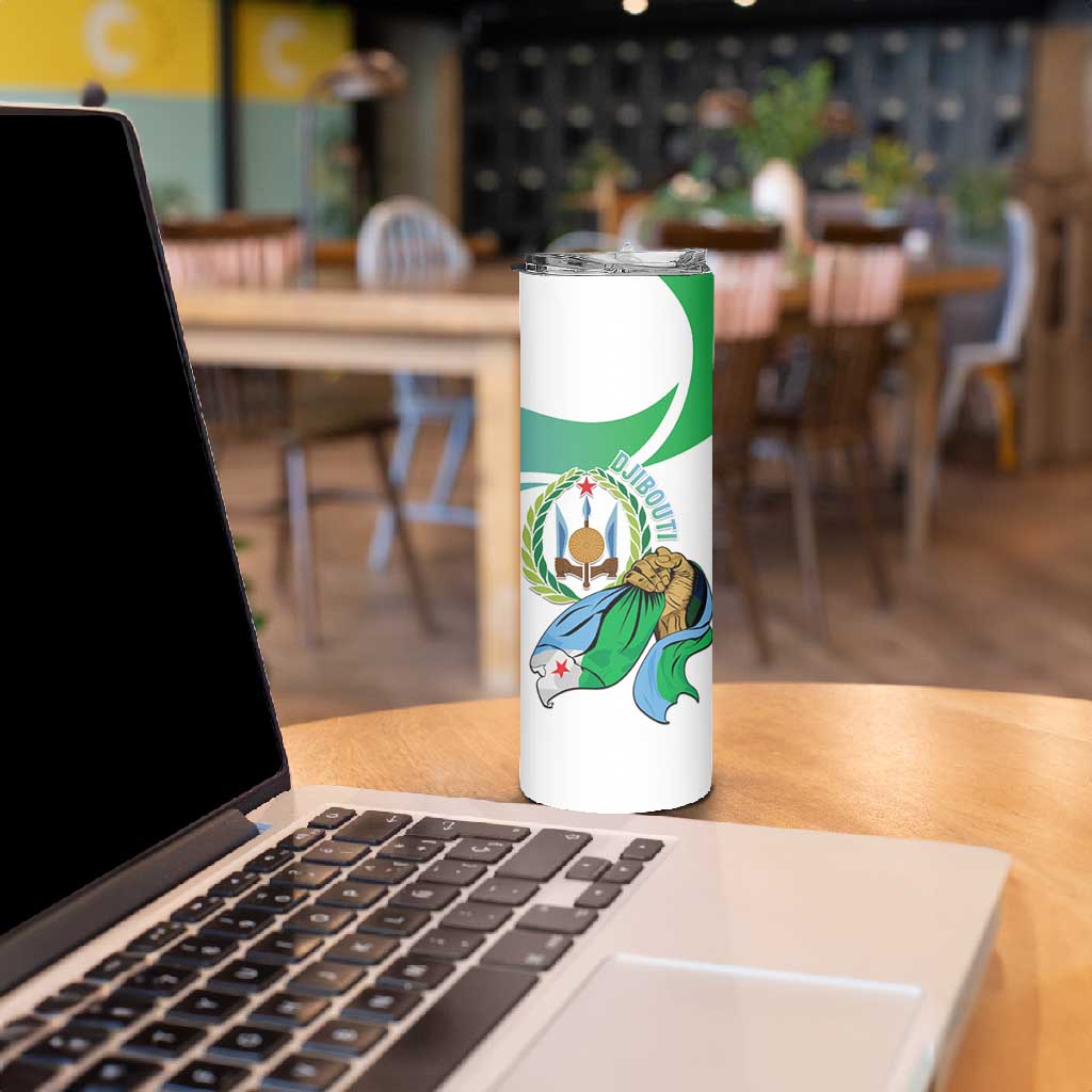 Personalized Happy Djibouti Skinny Tumbler Independence Day