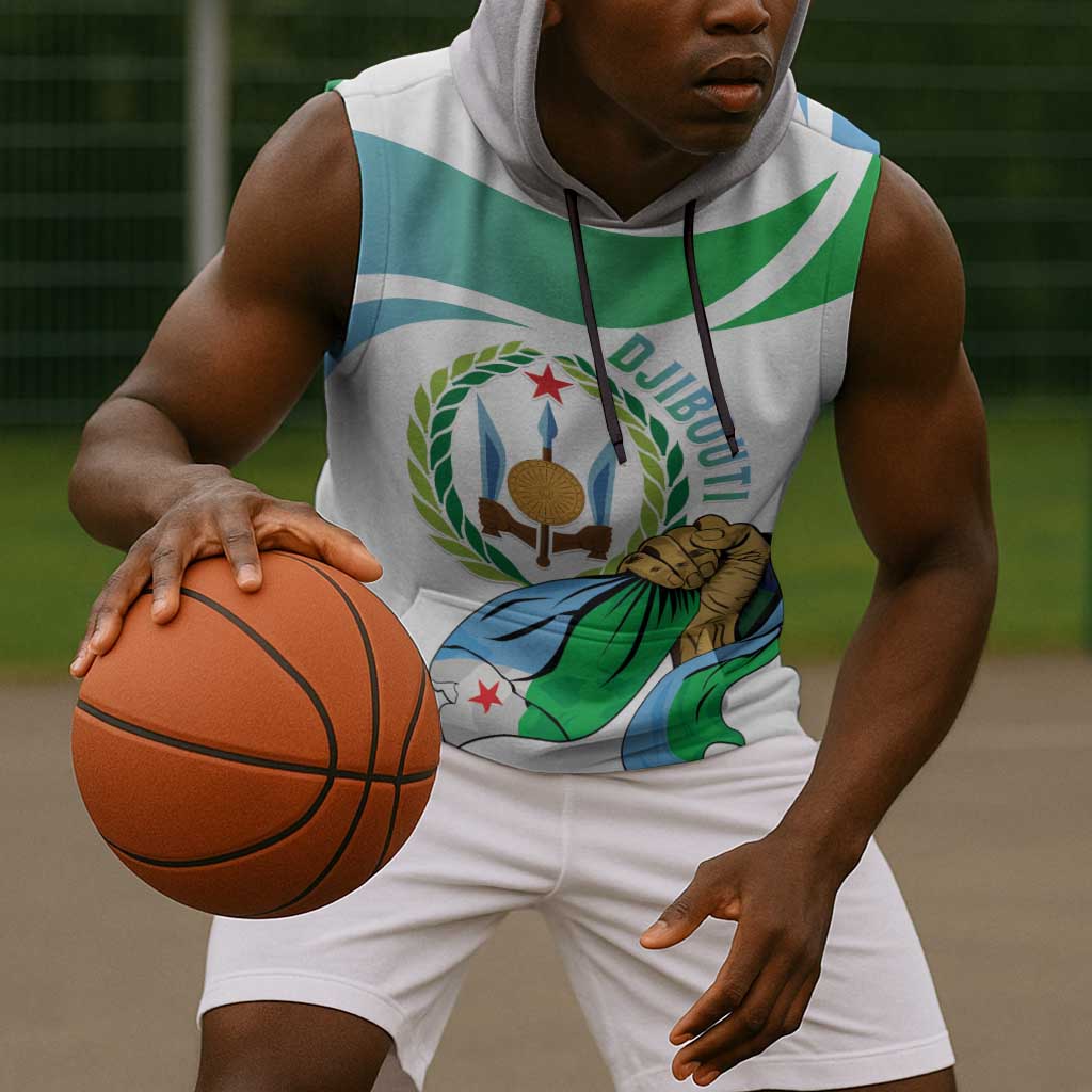 Personalized Happy Djibouti Sleeveless Hoodie Independence Day - African Pride
