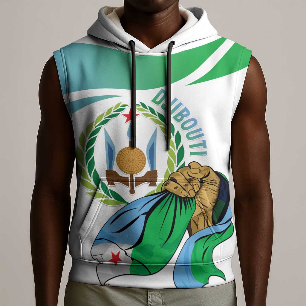 Personalized Happy Djibouti Sleeveless Hoodie Independence Day - African Pride