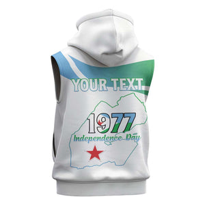 Personalized Happy Djibouti Sleeveless Zip Hoodie Independence Day - African Pride