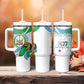 Personalized Happy Djibouti Tumbler With Handle Independence Day