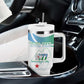 Personalized Happy Djibouti Tumbler With Handle Independence Day
