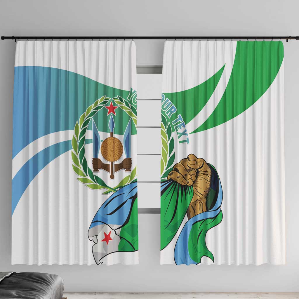 Personalized Happy Djibouti Window Curtain Independence Day