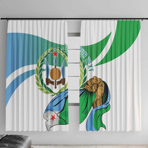 Personalized Happy Djibouti Window Curtain Independence Day