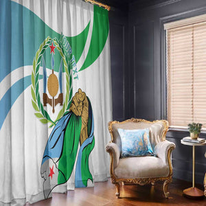 Personalized Happy Djibouti Window Curtain Independence Day
