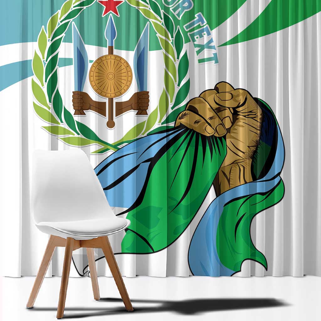 Personalized Happy Djibouti Window Curtain Independence Day