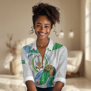 Personalized Happy Djibouti Women Casual Shirt Independence Day