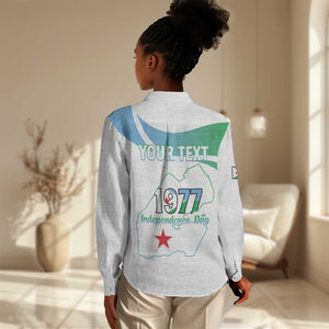 Personalized Happy Djibouti Women Casual Shirt Independence Day