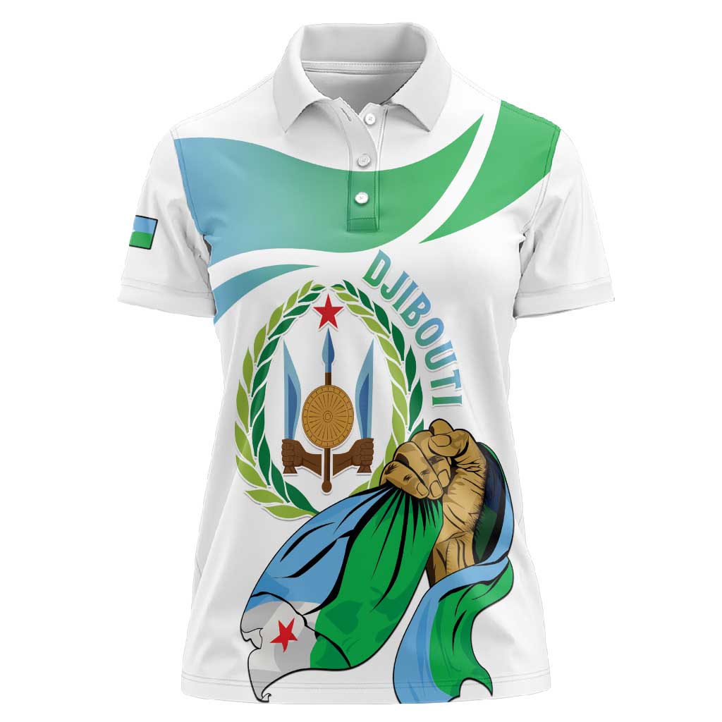 Personalized Happy Djibouti Women Polo Shirt Independence Day