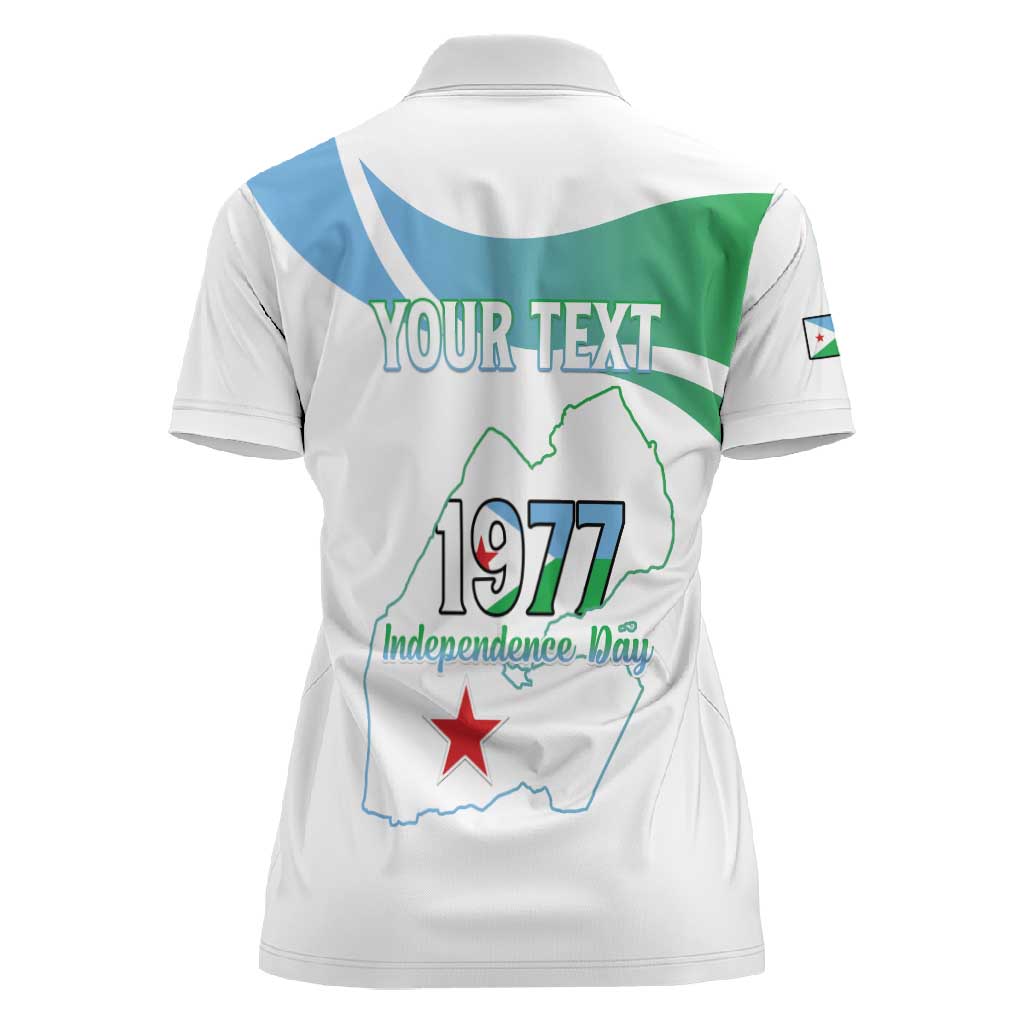 Personalized Happy Djibouti Women Polo Shirt Independence Day