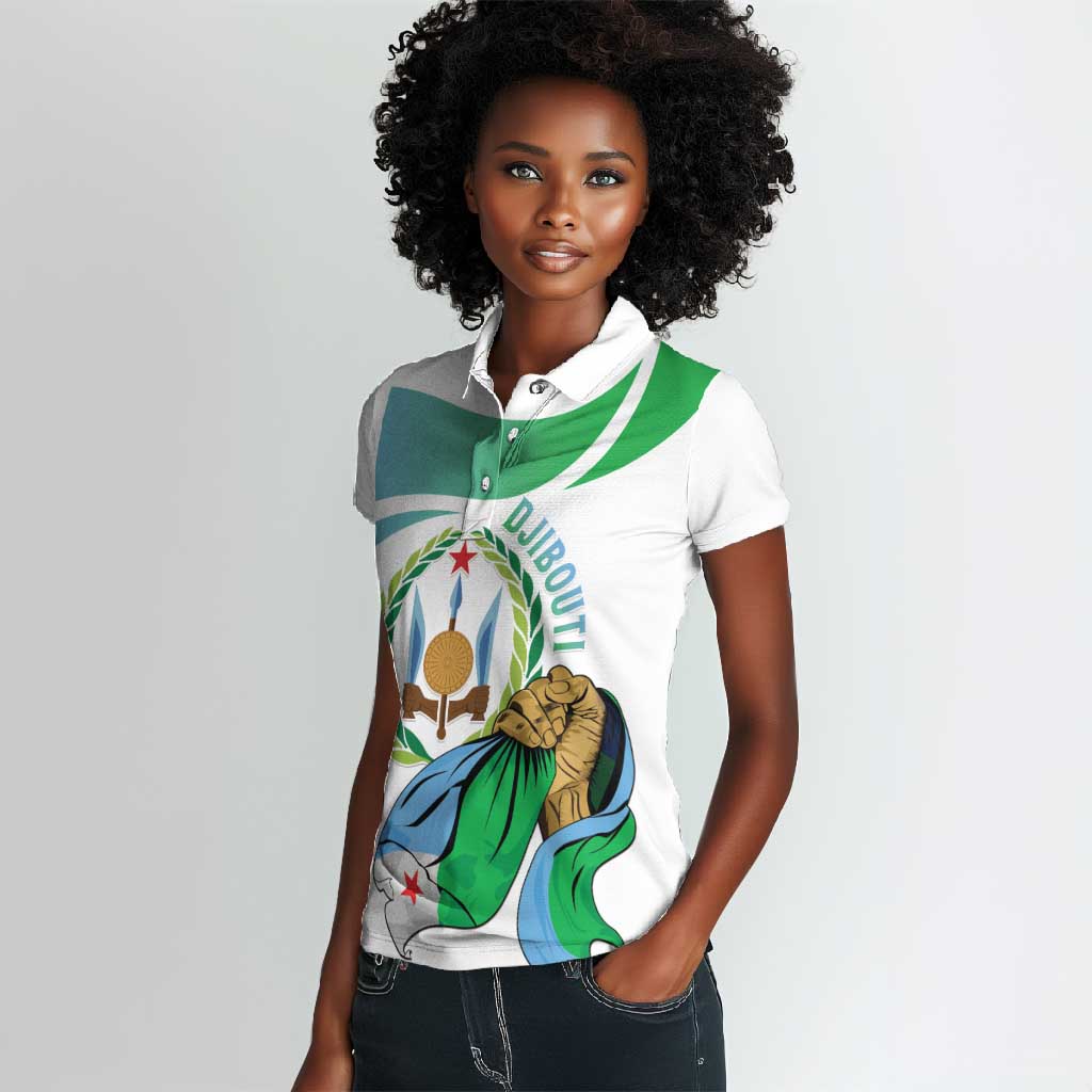 Personalized Happy Djibouti Women Polo Shirt Independence Day