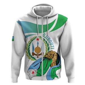 Personalized Happy Djibouti Zip Hoodie Independence Day