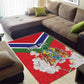 Personalized Gambia Area Rug Coat Of Arms - African Pattern
