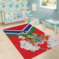 Personalized Gambia Area Rug Coat Of Arms - African Pattern