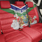 Personalized Gambia Back Car Seat Cover Coat Of Arms - African Pattern