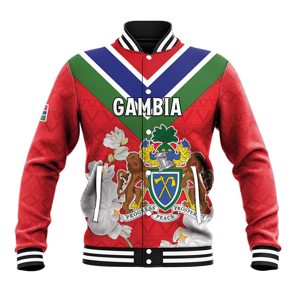 Personalized Gambia Baseball Jacket Coat Of Arms - African Pattern