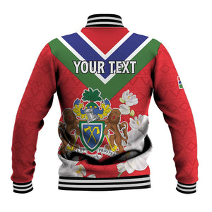 Personalized Gambia Baseball Jacket Coat Of Arms - African Pattern
