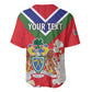 Personalized Gambia Baseball Jersey Coat Of Arms - African Pattern
