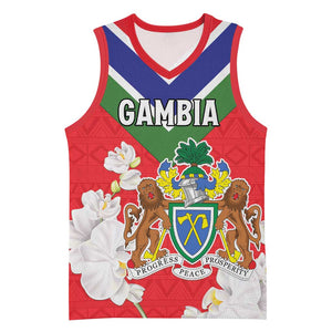 Personalized Gambia Basketball Jersey Coat Of Arms - African Pattern - African Pride