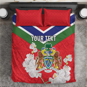 Personalized Gambia Bedding Set Coat Of Arms - African Pattern