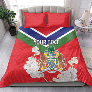 Personalized Gambia Bedding Set Coat Of Arms - African Pattern