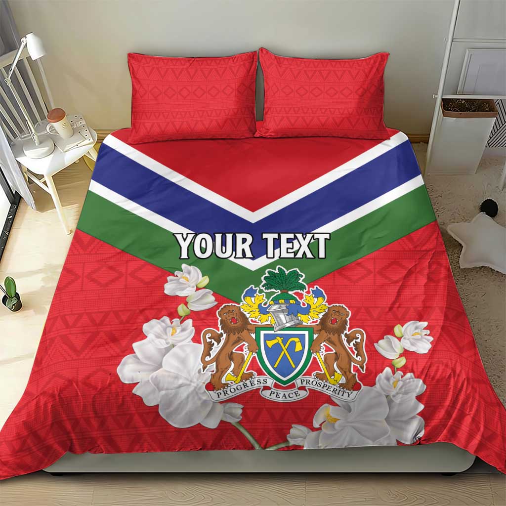 Personalized Gambia Bedding Set Coat Of Arms - African Pattern
