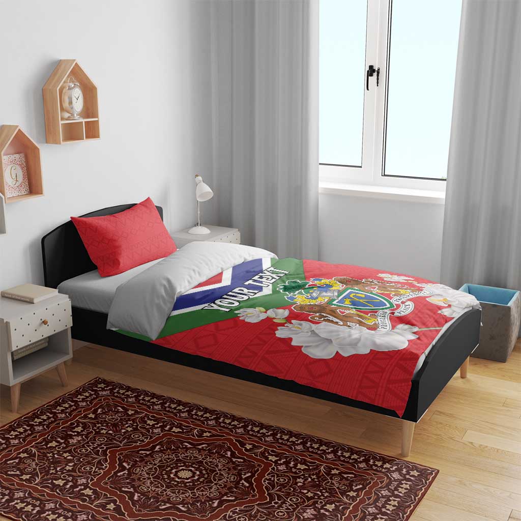 Personalized Gambia Bedding Set Coat Of Arms - African Pattern