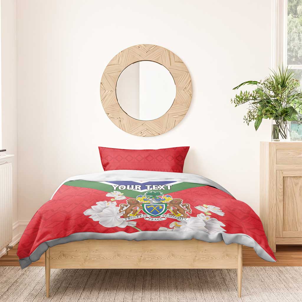 Personalized Gambia Bedding Set Coat Of Arms - African Pattern
