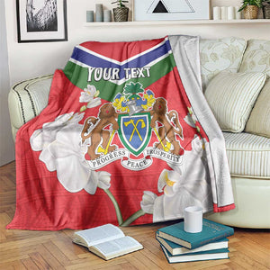Personalized Gambia Blanket Coat Of Arms - African Pattern