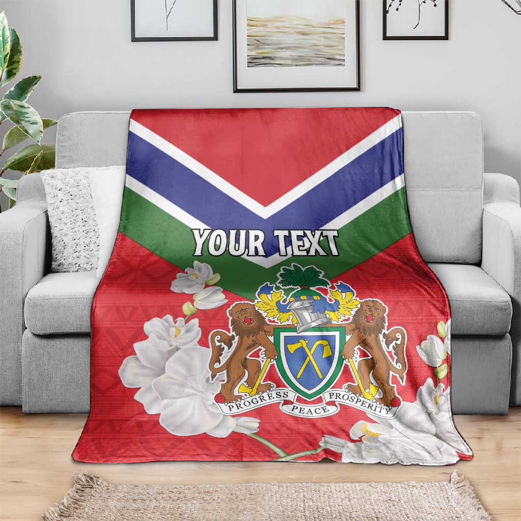 Personalized Gambia Blanket Coat Of Arms - African Pattern