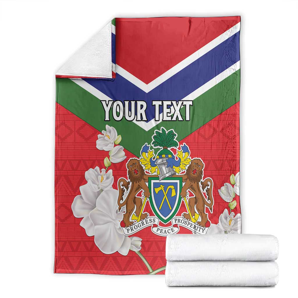 Personalized Gambia Blanket Coat Of Arms - African Pattern