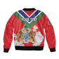 Personalized Gambia Bomber Jacket Coat Of Arms - African Pattern